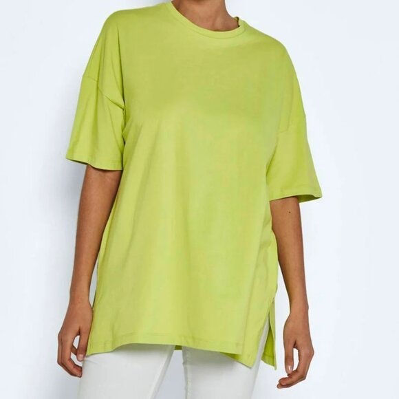Noisy May Loui short sleeve tshirt xs Lime green NWT - Picture 1 of 4